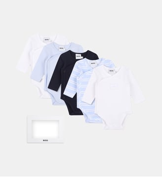 Lots de 5 bodies - BOSS Kidswear - Ciel
