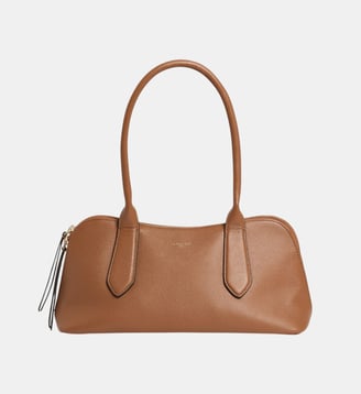 Sac bowling Apolline en cuir grainé - Le Tanneur - Marron tan