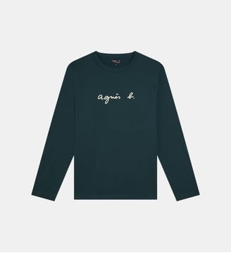 t-shirt en coton sérigraphié - Agnès b. - Vert vosges