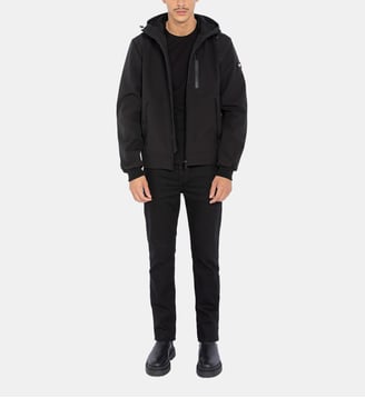 Blouson droit à capuche - Schott - Noir