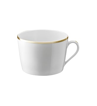 Tasse à Déjeuner 34 Cl - Galon Or - Degrenne - Blanc