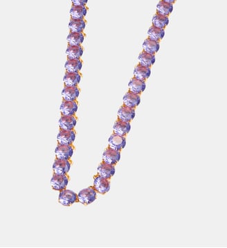 Collier ras de cou pierres rondes La Diamantine lavande - Les Néréides - Violet