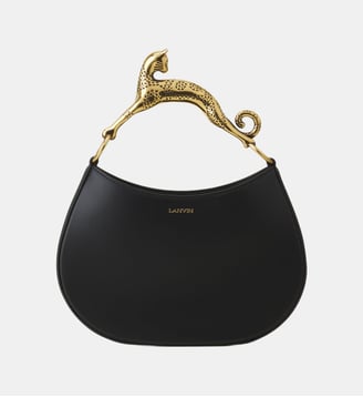 Sac Hobo Cat En Cuir - Lanvin - Noir