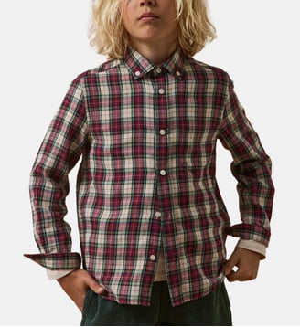 Chemise flanelisée - Cyrillus - Carreaux ecossais rouge