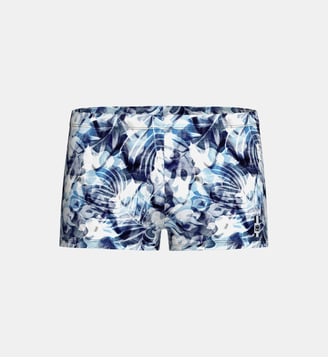 Boxer de bain motif feuilles - Impetus - Multi bleu