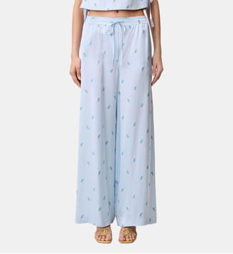 Pantalon léger satin - Claudie Pierlot - Ciel