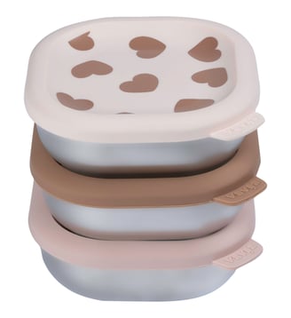Lot de 3 boîtes repas - Beaba - Rose