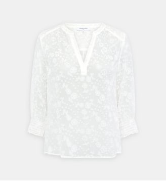 Blouse à fleurs en  jacquard - CALLYS - Gerard Darel - Écru