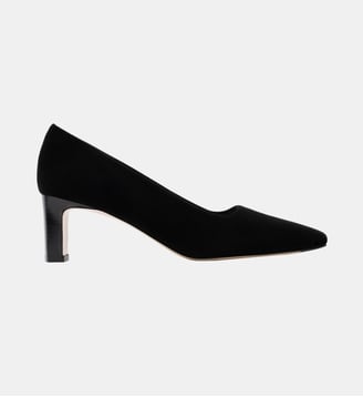 Alvin - Escarpins En Cuir Chèvre Noir - Parallèle - Chevre velours noir