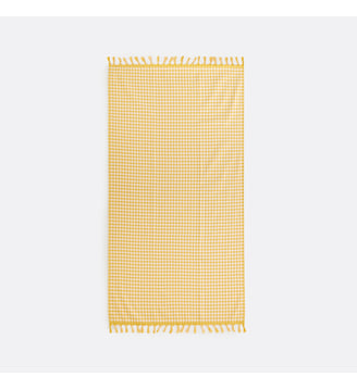 Fouta XL doublée en éponge 360 g - La Redoute Interieurs - Jaune