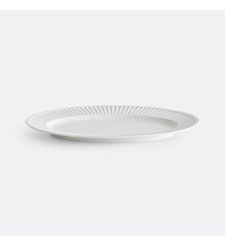Plat de service en porcelaine - La Redoute Interieurs - Blanc
