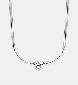 Collier Maille Serpent Fermoir Cœur - Pandora - Argenté