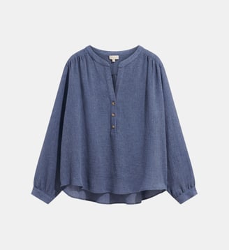 Blouse en flanelle - LILLA - Pablo - Indigo