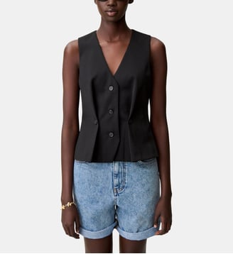 Gilet costume sans manche col V - Claudie Pierlot - Noir
