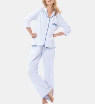 Pyjama boutonné en coton GARDEN 206 - Lingerie Le Chat - Multicolore