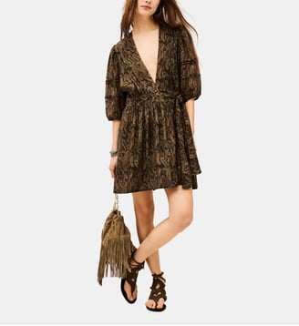 Robe courte fluide Teodora - Ba&sh - Kaki