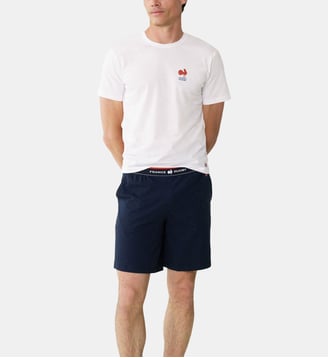 Ensemble pyjama haut et short en coton - Le Slip Francais - Bleu