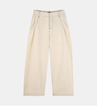 Pantalon à plis - Kenzo Kids - Beige et rose