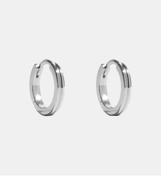 Boucles Anagramme double jonc. - JEM - Blanc