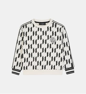 Sweat manches longues - Karl Lagerfeld Kids - Beige et noir