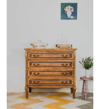 Commode en chêne Garance N°733- Produit chiné - Debongout - Bois foncé