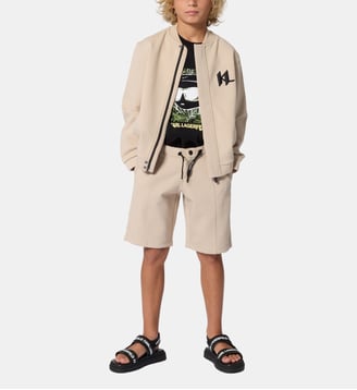 Sweat zippé à capuche - Karl Lagerfeld Kids - Chanvre
