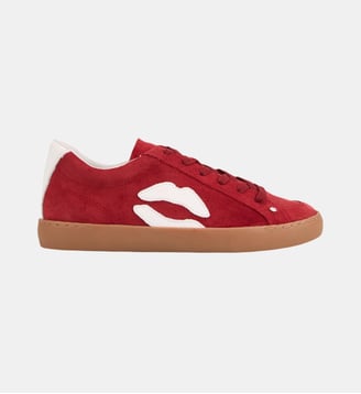 Baskets En Cuir Colette Suede - Bons Baisers - Rouge