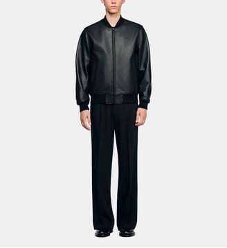 Blouson droit zippé  - Sandro - Noir