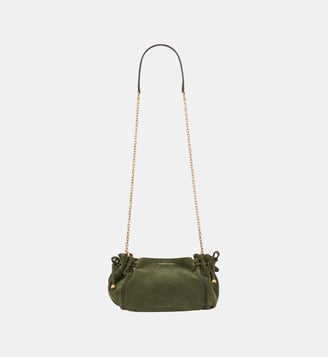 Sac en cuir velours - LE MINI 24 - Gerard Darel - Vert foncé