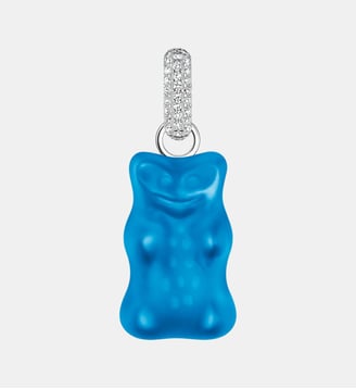 Grand pendentif Ours d'or  bleu - Thomas Sabo - Argent