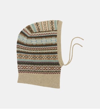 Cagoule fairisle - Bompard - Noisette et kaki kombu