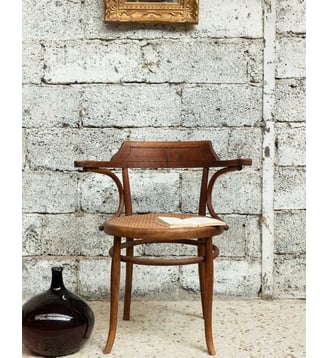 Fauteuil administratif Ernest N°1546- Produit chiné - Debongout - Bois foncé