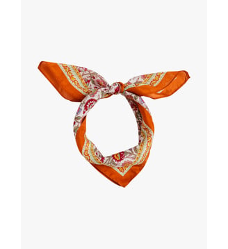 bandana Lou en soie - Agnès b. - Rose bombay