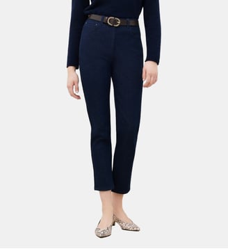 Pantalon pkurtdenim - Motif uni - Coton - Coupe slim - Caroll - Bleu denim