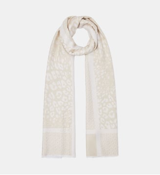 Étole jacquard imprimé animal avec logo - Liu Jo - Beurre