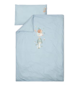 Housse de couette+oreiller lit bébé - Little Dutch - Bleu