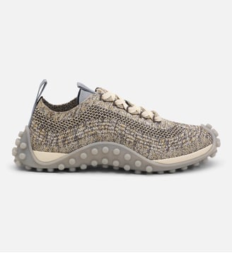 Sneakers Mirage unisexe en maille - AMI Paris - Gris cendre et ivoire