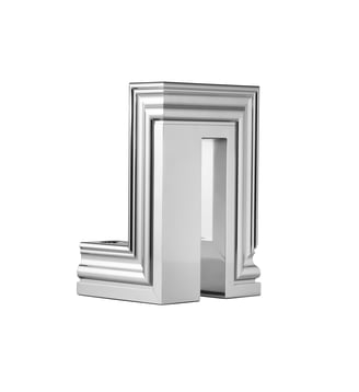 Candélabre chrome 2 bougies en aluminium - PERSPECTIVES Christofle