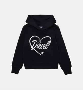Sweat à capuche avec logo - Diesel Kids - Noir