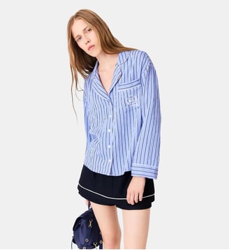 Chemise à rayures - Maje - Bleu