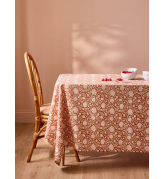 Nappe Jaïpur en coton enduit - Cyrillus - Terracotta
