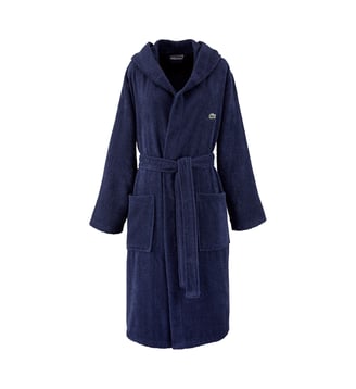 PEIGNOIR long en coton - Lacoste Home - Marine