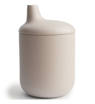 Tasse à bec en silicone - Mushie - Beige