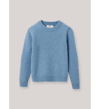 Pull  en laine merinos - Cyrillus - Bleu clair