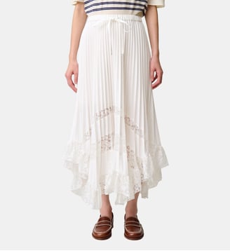 Jupe plissée fleurs Claudie Pierlot