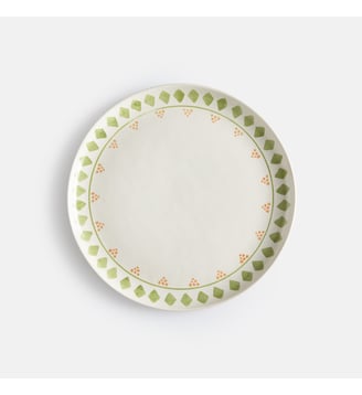 Lot de 4 assiettes plates, en grès - La Redoute Interieurs - Imprimé palmiers