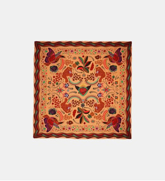Grand foulard à motifs CRAZY WORLD - Wild - Beige