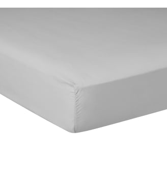 Drap Housse Pure White Percale Lavée Pink - Drouault - Gris clair