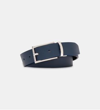 Ceinture en cuir signature 30mm - Lancel - Bleu