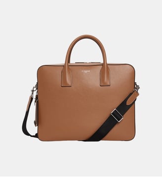 Porte documents 14" Emile en cuir grainé - Le Tanneur - Marron tan